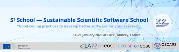 S³ School — Sustainable Scientific Software School