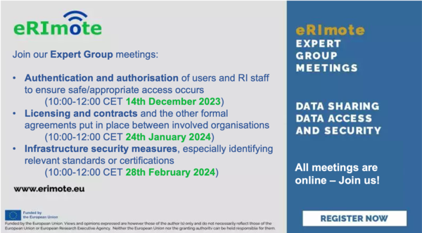 eRimote Expert Group 2. Meeting 4 - Infrastructure security measures, especially identifying relevant standards or certifications