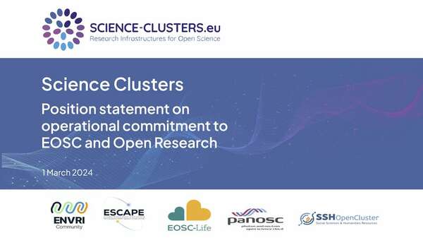 Science Clusters Position statement on operational commitment to EOSC and Open Research